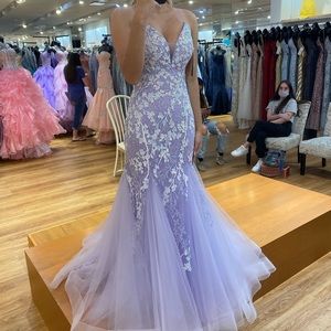 Lilac beaded Sherri Hill Prom dress